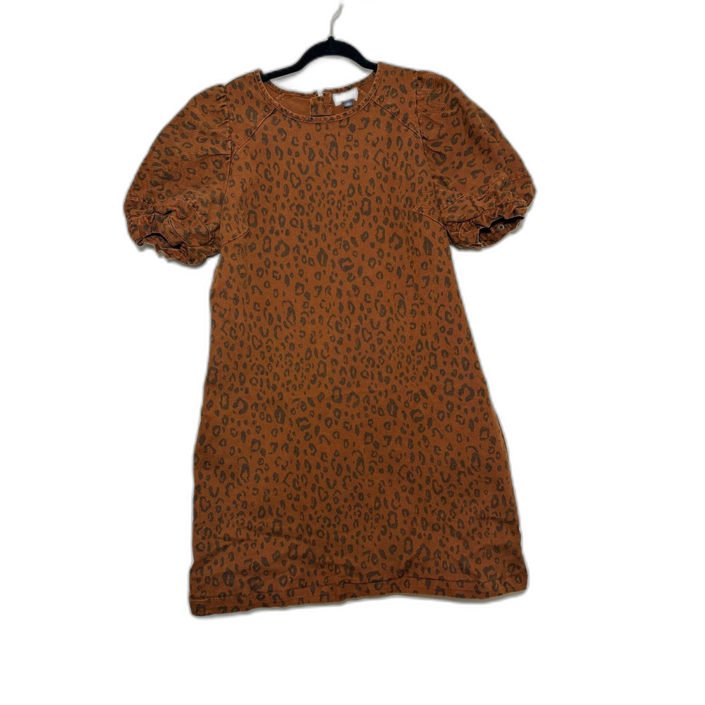Universal Thread Leopard Print Puff Sleeve Shift Dress